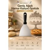 MSP Hamur Kazıyıcı Spatula 24X10CM - Pasta Pizza Börek Servis Küreği Mutfak Tezgah Izgara Kazıma Aparatı Paslanmaz Çelik Geniş Ağızlı Isıya Dayanıklı Plastik Saplı 723412