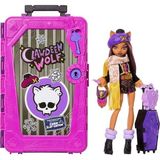 MSP High Gizemli Arkadaşlar Tatil Serisi Clawdeen Wolf Bebek ve Aksesuar Seti, Bavulla Birlikte Kıyafetler Gibi 19'dan Fazla Sürpriz, JMG65