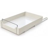 MSP Home Dolap Içi Raylı Organizer Çekmece 34 x 27 x 6,5 Cm, Çekilebilir Plastik Dolap Düzenleyici, Mutfak Banyo Dolap Içi Organizer, Raylı Saklama Sepeti (Büyük)