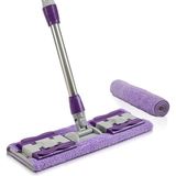MSP Home Yedek Mikrofiber Bezli Mandallı Mop, Sıkıştırmalı, Uzayabilir Teleskopik Saplı, 360 Derece Dönebilir Zemin ve Duvar Temizlik Mopu