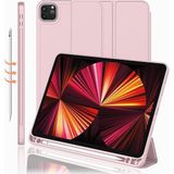 MSP Ipad Pro 12.9" 2021.2022 5. 6 Nesil ile Uyumlu Kılıf Kılıf Kalem Bölmeli Orj Smart Case Kabak, Pudra