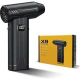 MSP Jet Fan X9 - Çok Amaçlı Yüksek Güçlü El Fanı - 5 Kademeli Hız Ayarı, Usb-C Şarjlı, LED Aydınlatma - Bilgisayar Toz Temizleme, Mangal Yakma ve Dış Mekan Için Güçlü Hava Üfleyici (X9)