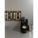MSP Kahve Kapsülü Düzenleyici – 2’li Set | Nespresso® Uyumlu Kapsül Standı | Buzdolabı & Metal Yüzeylere Uygun (Siyah)