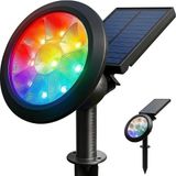 MSP LED Solar Kazıklı Çim Armatür Cata Güneş Enerjili LED Işık Çim Lambası Bahçe Ağaç Çalı Duvar Aydınlatma (Rgb)
