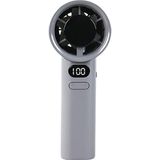 MSP M11 Dijital LED Göstergeli Portatif Fan Mini Vantilatör Soğutucu El Fanı (Gri)