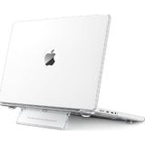 MSP MacBook Pro 14.2 Inç Kılıf A2442 A2779 A2918 A2992 A3112 A3401 A3185 A3434 A3426 A3427 Uyumlu Standlı Mat Sert Kapak Hard Case Ergonomik Yükseltici Şeffaf