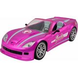 MSP Motors Sun-Mon-Mmt-R/c F/f Barbie Convertible Rüya Arabası 2.4 Ghz, Işıklı, 42 cm (Brb) Pembe