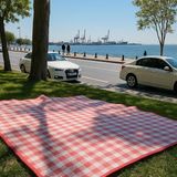 MSP Piknik Örtüsü 200X150 cm Su Geçirmez Çift Katlı Kamp ve Plaj Örtüsü (Kırmızı)
