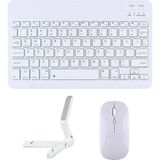 MSP Samsung Galaxy S11 11 Inch ile Uyumlu Türkçe Bluetooth Klavye+Mouse+Tablet Standı Beyaz AL5166