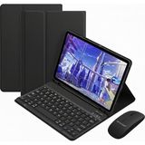 MSP Samsung Galaxy Tab A11 Plus 11 Inch Tablet Için Bluetooth Klavye ve Mouse + Kılıf Bkk6 (Siyah)