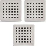MSP Set Paslanmaz Çelik Kare Delikli Banyo Yer Süzgeç Izgarası Üst Kapak – 10X10 cm Süzgeçlerle Uyumlu Dayanıklı Yedek Kapak