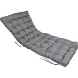 MSP Şezlong Minderi 180X60X12 cm Su Itici Uv Dayanımlı Plaj Minderi Punto (Antrasit)