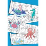 MSP Sualtı Yaşamı Okyanus Temalı Dev Boyama Kağıdı Rulosu, 5 Metre x 45 Cm, Çocuklar Için Eğitici Aktivite