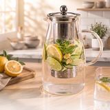 MSP Sürahisi - 1500 ml - Paslanmaz Çelik Filtre - Cam