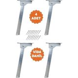 MSP Yer Sofrası Mobilya Katlanır Laptop Sehpa Ayağı Set 20 cm (4'lü), Profil Yer Sofrası 20 cm