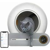 Msp01 Akıllı Otomatik Kedi Tuvaleti, Uzaktan Kontrol, 65Lt Hazne, 9Lt Çöp Haznesi-İyonizer Kötü Koku Giderici, Ağırlık Sensörlü Beyaz + 45