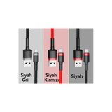 Mstfx Usb Type C 0.50Cm 3.0A Hızlı Şarj Halat Usb Kablo Siyah,Kırmızı Smodelix 850662