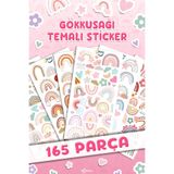 MSticker 165 Adet Gökkuşağı Sticker Seti - Kalem Suluk Defter Cam Masa Laptop Tablet Sticker Suya Dayanıklı