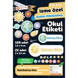 Msticker 190 Adet Kişiye Özel Okul Etiketi Isimli Kalem Defter Suluk Etiket Dayanıklı Etiket Gezegen Temalı - Karışık - Yok