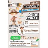 Msticker 190 Adet Kişiye Özel Okul Etiketi Isimli Kalem Defter Suluk Etiket Dayanıklı Etiket Korsan - Karışık - Yok