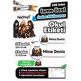 Msticker 190 Adet Kişiye Özel Okul Etiketi Isimli Kalem Defter Suluk Etiket Dayanıklı Etiket Manifest - Karışık - Yok