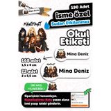 MSticker 190 Adet Kişiye Özel Okul Etiketi İsimli Kalem Defter Suluk Etiket Dayanıklı Etiket Manifest