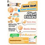 Msticker 190 Adet Kişiye Özel Okul Etiketi Isimli Kalem Defter Suluk Etiket Dayanıklı Etiket Ördek Uçan Balon - Karışık - Yok