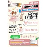 MSticker 190 Adet Kişiye Özel Okul Etiketi İsimli Kalem Defter Suluk Etiket Dayanıklı Etiket Peri Kızı ve Tav
