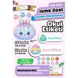 MSticker 190 Adet Kişiye Özel Okul Etiketi İsimli Kalem Defter Suluk Etiket Dayanıklı Etiket Renkli Çin Mantı
