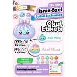 Msticker 190 Adet Kişiye Özel Okul Etiketi Isimli Kalem Defter Suluk Etiket Dayanıklı Etiket Renkli Çin Mantısı - Karışık - Yok