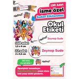 MSticker 190 Adet Kişiye Özel Okul Etiketi İsimli Kalem Defter Suluk Etiket Dayanıklı Etiket Renkli Manifest