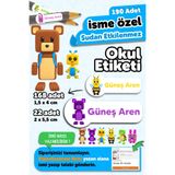 MSticker 190 Adet Kişiye Özel Okul Etiketi İsimli Kalem Defter Suluk Etiket Dayanıklı Etiket Super Bear