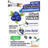 MSticker 190 Adet Kişiye Özel Okul Etiketi İsimli Kalem Defter Suluk Etiket Dayanıklı Etiket Yaban Mersini