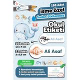 Msticker 190 Adet Kişiye Özel Okul Etiketi Isimli Kalem Defter Suluk Etiket Suya Dayanıklı Etiket Balıklar - Karışık - Yok