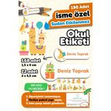 Msticker 190 Adet Kişiye Özel Okul Etiketi Isimli Kalem Defter Suluk Etiket Suya Dayanıklı Etiket Hayvanlar - Karışık - Yok