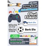 MSticker 190 Adet Kişiye Özel Okul Etiketi İsimli Kalem Defter Suluk Etiket Suya Dayanıklı Etiket Oyun