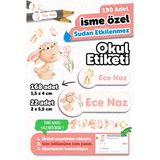 Msticker 190 Adet Kişiye Özel Okul Etiketi Isimli Kalem Defter Suluk Etiket Suya Dayanıklı Etiket Tavşan Tema - Karışık - Yok