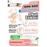 MSticker 190 Adet Kişiye Özel Okul Etiketi İsimli Kalem Defter Suluk Etiket Suya Dayanıklı Etiket Tavşan Tema