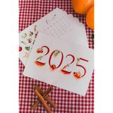 Msticker 2026 Yılı Meyve Sebze ve Yiyecek Sezonları Takvimi, Magnetli Buzdolabı Takvimi 12 Ay Takvim Mevsim