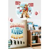 MSticker-23 Nisan Atatürk Ve Çocuk Okul Kreş Cam Duvar Süslemesi Sticker Seti