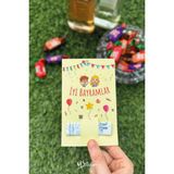 Msticker Bayram Tebrik Kartı 10 Adet 9x14 cm Renkli Tasarım İyi Bayramlar Temalı