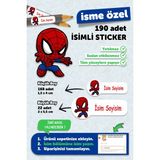Msticker Minik Spiderman Okul Etiketi 180 Adet Isim Yazılabilen Kalem Defter Etiketi