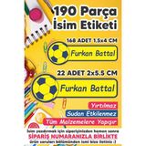 Msticker Okul Etiketi Kalem Defter Etiketi Fenerbahçe Özel Isim Yazılabilen Etiket - 190 Adet