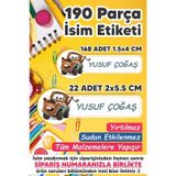 MSticker Okul Etiketi Kalem Defter Etiketi Özel Isim Yazılabilen Cars Etiket 190 Adet