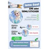 Msticker Okul Etiketi Kalem Defter Etiketi Özel Isim Yazılabilen Etiket Elsa 180 Adet