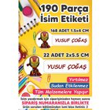 MSticker Okul Etiketi Kalem Defter Etiketi Özel Isim Yazılabilen Etiket Iron Man 190 Adet