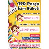 MSticker Okul Etiketi Kalem Defter Etiketi Özel Isim Yazılabilen Etiket Niloya 1 - 190 Adet
