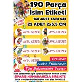 Msticker Okul Etiketi Kalem Defter Etiketi Paw Patrol Temalı Isim Yazılabilen Etiket - 190 Adet