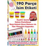 Msticker Okul Etiketi Kalem Defter Etiketi Powerpuff Girls Temalı Özel Isim Yazılabilen Etiket - 190 Adet
