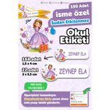 MSticker-Okul Etiketi Kalem Defter Etiketi Prenses Sofia Temalı Isim Yazılabilen Etiket - 190 Adet
